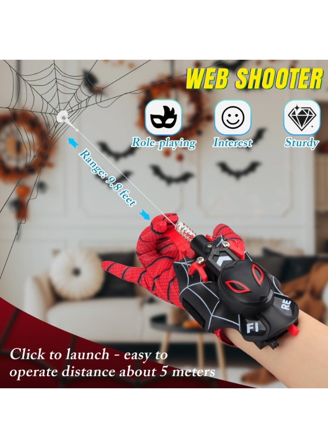 ال لايف قاذفات خيوط العنكبوت، لعبة إطلاق خيوط العنكبوت، قاذفة خيوط مع قفازات، لعبة إطلاق خيوط مع بكرة حريرية حقيقية، أداة لعب أدوار الأبطال الخارقين للرجال والأولاد - Image 5